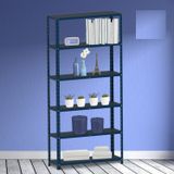 Estante Para Livros Com Estrutura Metálica 6 Prateleiras Aço Azul Del Rey