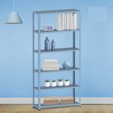 Estante Para Livros Com Estrutura Metálica 6 Prateleiras Azul Dali
