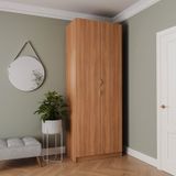Guarda Roupa 2 Portas Com Cabideiro 2 Gavetas Hera Cabecasa Madeiramadeira Branco Geada/louro