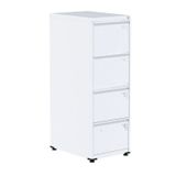 Gaveteiro Arquivo De Aço 4 Gavetas Of04sltcm Pandin Móveis Branco