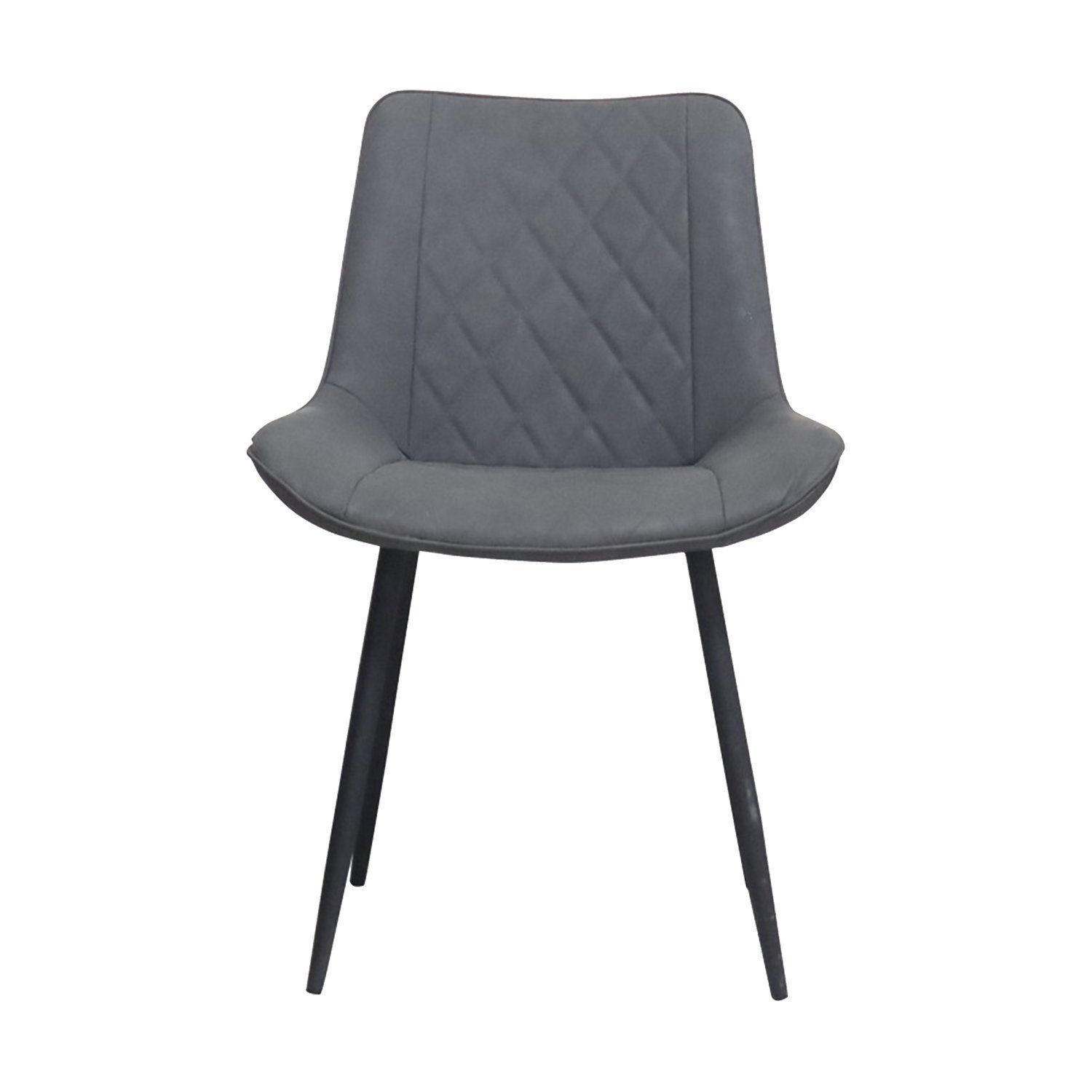 Cadeira Estofada Pu Matelasse Haifa Fratini Grafite