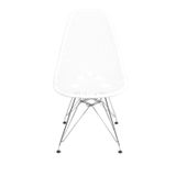 Cadeira Base Cromada Colmeia Or Design Branco/cromado