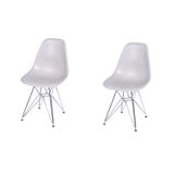 Kit 2 Cadeiras Base Cromada Dkr Or Design Fendi/cromado
