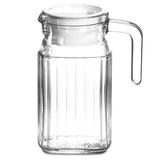Jarra De Vidro 500ml Com Tampa E Alça Transparente