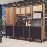 Cozinha Modulada 4 Peças 11 Portas 1 Gaveta 2 Nichos Para Forno Thalita Móveis Sul