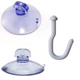 6 Ventosas De 45mm (4,5cm) Pvc P/superfícies Lisas C/gancho