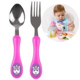 Kit Talheres Inox Personagem Infantil Colher Garfo Unicórnio - Panami