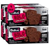 Kit 4un Bolo Double Chocolate Gotas S/ Gluten Belive 260g