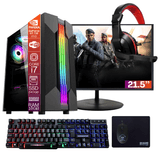 Computador Pc Gamer Completo Tob Intel Core I7 Rede Sem Fio Ssd 240gb 16gb Vga Gt730 4gb Windows 10 Pro Trial, Teclado E