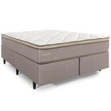 Cama Box King Size Herval Lucca, De Molas Ensacadas, 66x193x203 Cm