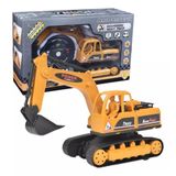 Brinquedo Trator Truck Retroescavadeira Com Controle Remoto