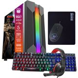 Computador Pc Gamer Completo Tob Ryzen 5 4600g Ssd 480gb 16gb Windows 10 Pro Trial, Teclado/mouse, Mouse Pad, Headset