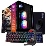 Computador Pc Gamer Tob Ryzen 5 4600g Ssd 480gb 16gb Windows 10 Pro Trial, Teclado/mouse, Mouse Pad, Headset