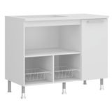 Balcao Para Cooktop 1 Porta 105 Cm Ba60 Branco Dtall