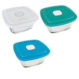 Tigela Marinex Facilita Vap 500ml com Tampa 4000723 - Cores Sortidas - Embalagem com 12 Peças