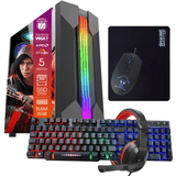 Computador Pc Gamer Tob Ryzen 5 4600g Ssd 240gb 8gb Windows 10 Pro Trial, Teclado/mouse, Mouse Pad, Headset