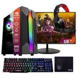 Computador Pc Gamer Completo Tob Intel Core I5 Ssd 240gb 8gb Windows 10 Pro Trial Teclado/mouse Mouse Pad Headset Mon