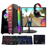 Computador Pc Gamer Completo Tob Ryzen 5 4600g Ssd 240gb 8gb Windows 10 Pro Trial, Teclado/mouse, Mouse Pad, Headset E M
