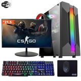 Computador Pc Gamer Completo Tob Intel Core I7 Com Rede Sem Fio Ssd 960gb 16gb Vga Gt730 4gb Windows 10 Pro Trial, Tecla
