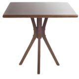 Mesa Marcela Selva Quadrada 80x80 Restaurante Cafeteria Cozinha Sala De Jantar Imbuia