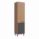 Paneleiro Simples 2 Portas 55cm Havana Rovere / Grafite