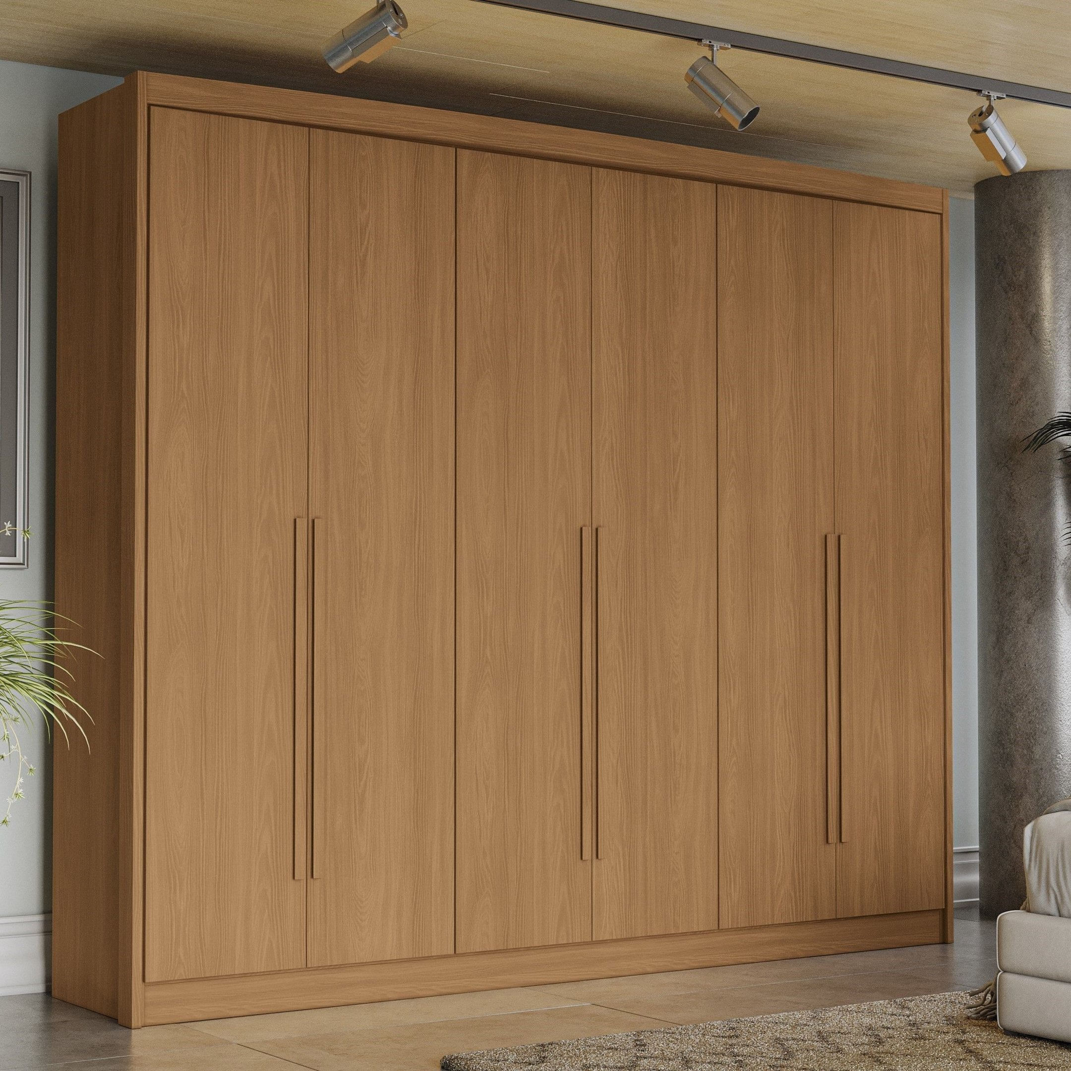 Guarda-roupa 6 Portas E 6 Gavetas Open Canela