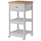 Aparador Carrinho Café 1 Gaveta 45 Cm Ba130 Cinza Dtall