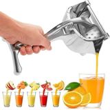 Espremedor Inox Suco Laranja Manual Com Bico Multifuncional Limao Frutas Extrator Reforcado Premium
