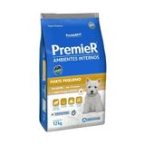 Ração Premier Ambientes Internos Cães Filhotes Raças Pequenas Sabor Frango E Salmão 12kg