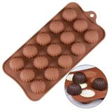 Molde Silicone Chocolate Bombom Doce Finos Licor Luxo 21,5cm