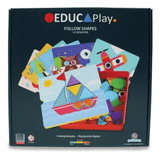 Brinquedo Follow Shapes 12 Desenhos + 24 Formas - Polibrinq