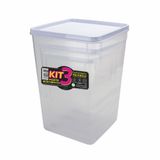 Kit Porta Arroz Café Acúcar 3 Peças Hermético 1,5, 3 E 4,5l Branco