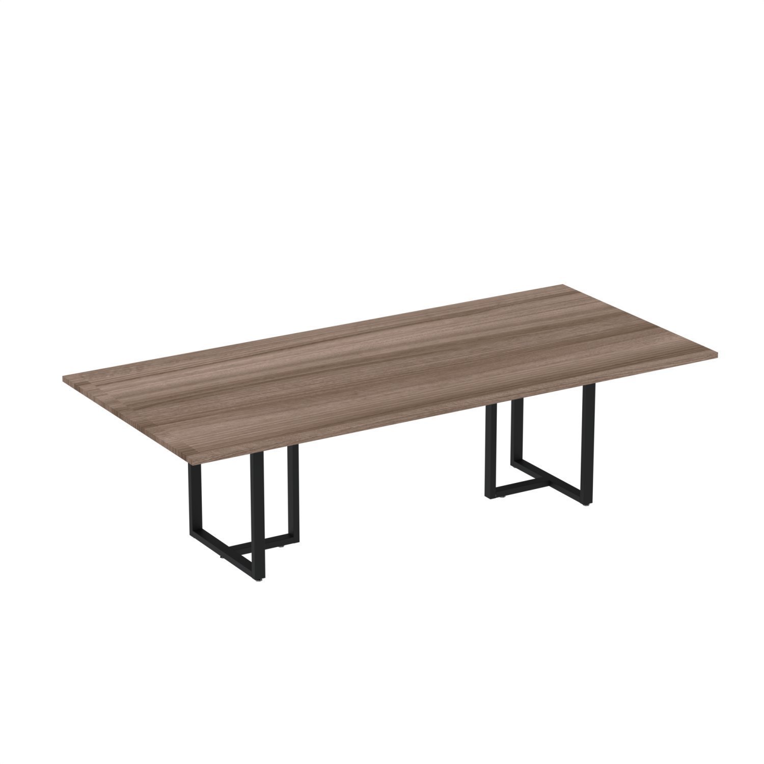 Mesa Reunião 2600x1200mm Mr2600p25tub Walnut/preto