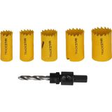Jogo Serra Copo Bimetal 7 Pç C- Adaptador Suporte Tradestar