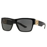 Óculos De Sol Versace Ve4296 Para Homens Pretos Com Lente Cinza 59mm