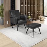 Poltrona Decorativa Com Puff Carlota Yescasa