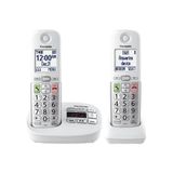 Telefone Sem Fio Panasonic Kx-tgu432w Com Tela Grande E 2 Aparelhos