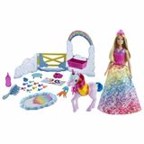 Boneca Articulada Barbie Dreamtopia Princesa Com Unicornio Arco Iris Mattel