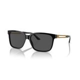Óculos De Sol Versace Man Black Frame, Lentes Cinza 58 Mm