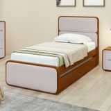Cama Solteiro Loop Tecido Corano Com Cama Auxiliar Frassino