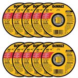 Roda De Corte Dewalt Dw8062 Para Rebarbadora De Metal 4,5 Polegadas E 10 Unidades