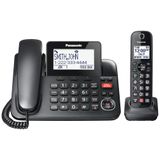 Telefone Panasonic Kx-tgf850b Com Fio/sem Fio Com Bloco De Chamadas