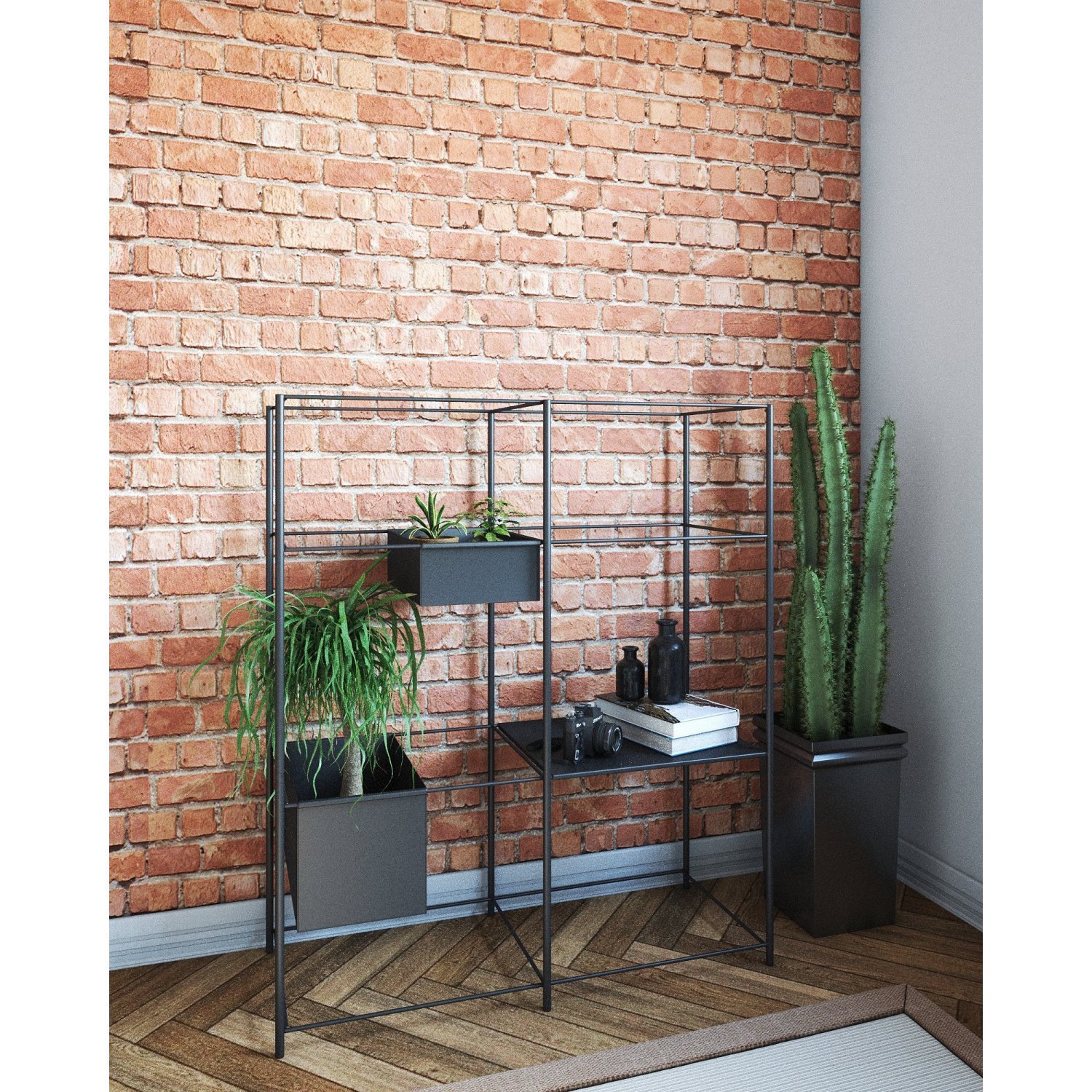 Estante Baixa Petrópolis Preto Fosco