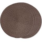 Placemats Funwheat, Conjunto De 6 Trançados Redondos (marrons) De 38 Cm