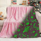 Cobertor Na Mão Pink Glow In The Dark 130x150cm Para Crianças