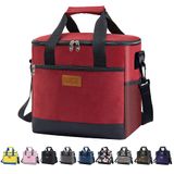 Bolsa Térmica Iknoe Large Dobrável De 15 L, Isolada, Vermelha, 24 Latas