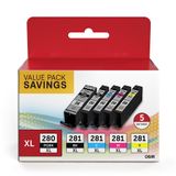 Cartuchos De Tinta Osir Compatíveis Com Canon Pgi-280xxl Cli-281xxl