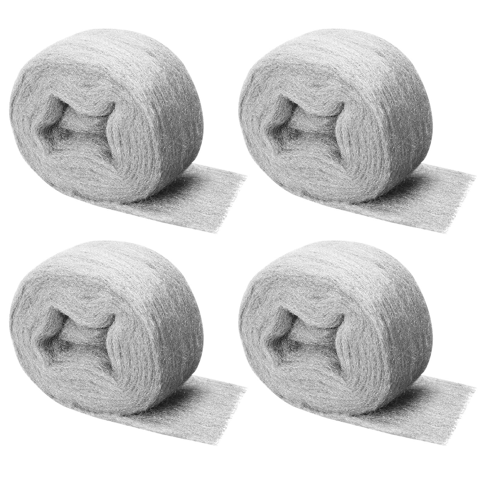 Pacote Com 4 Rolos De Lã De Aço #000 Shineboc 1 M X 4 M