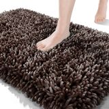 Tapete De Banheiro Yimobra, Macio, Absorvente, Antiderrapante, Marrom Chenille