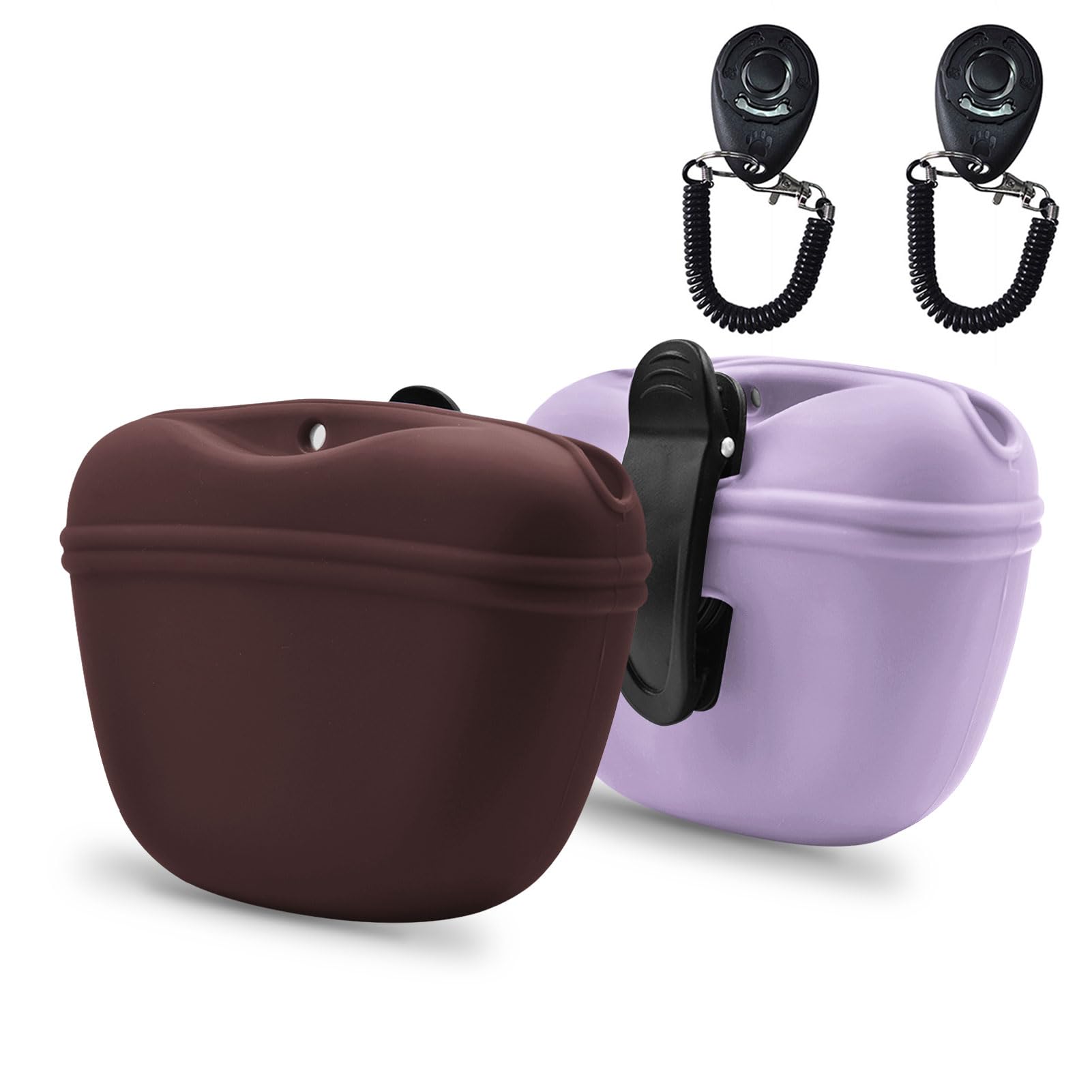 Bolsa De Guloseimas Para Cães Audwud De Silicone Com Training Clicker